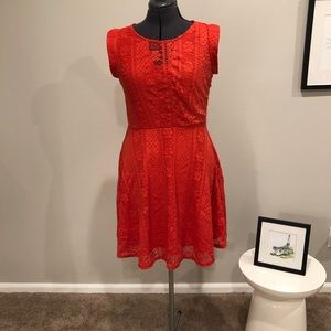 Bar III Orange Lace Dress